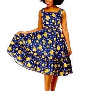 Modcloth Collectif Yellow Flower Dress
